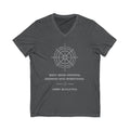 Motivational Compass V-Neck Tee — “Built From Nothing. Keep Building.”
