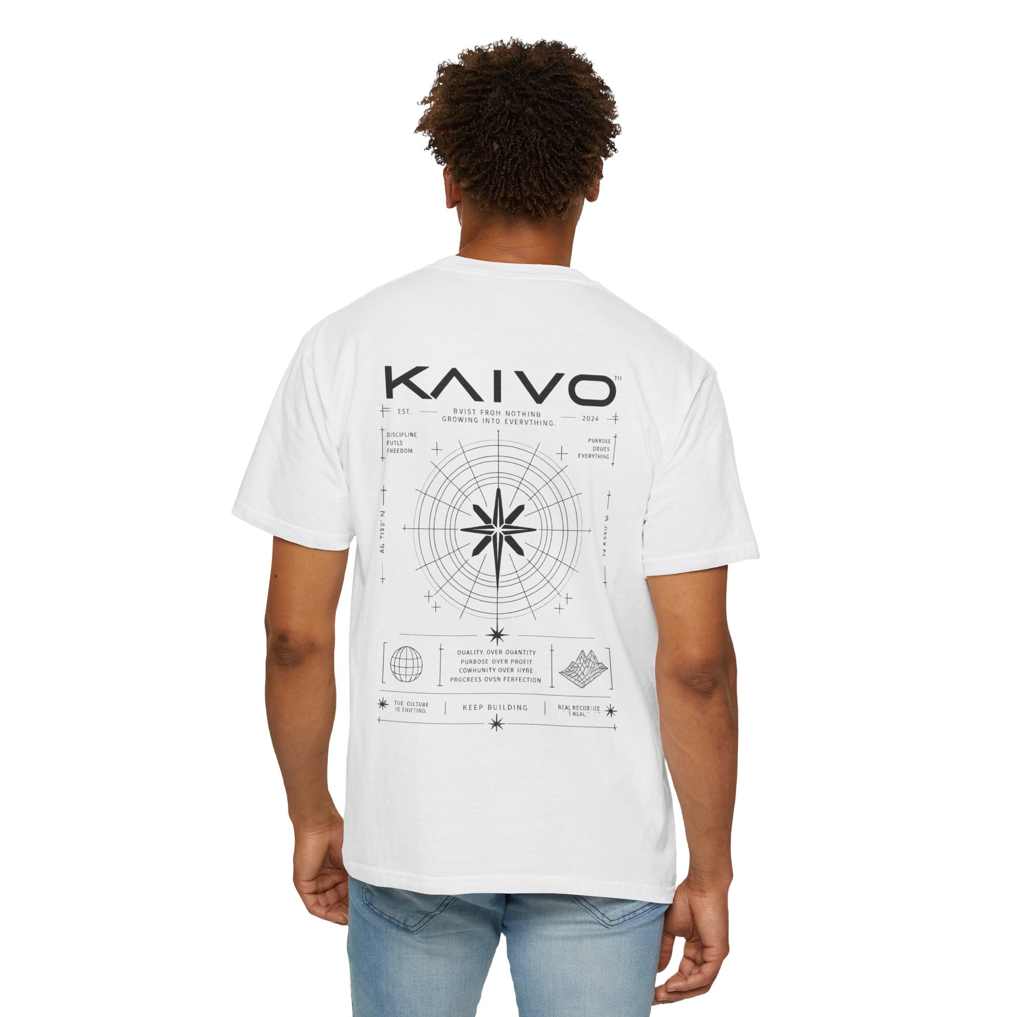 Kaivo Compass Logo T-Shirt — "Built From Nothing. Growing Into Everything."